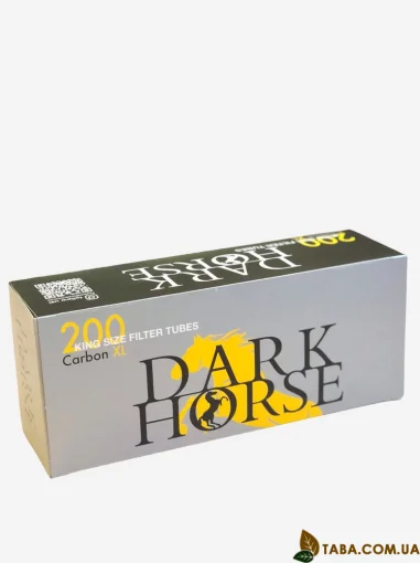 Цигарні гільзи з вугільним фільтром dark horse 200 штук 24мм