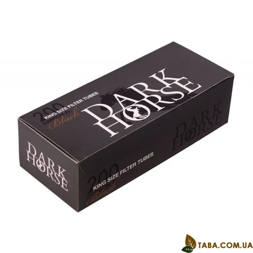 Цигарні гільзи чорні "Dark Horse" Extra Long Carbon Black 24mm 200шт