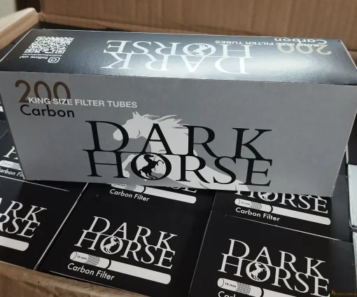 Сигаретні гільзи з вугільним фільтром Темний кінь 200 штук 15 мм